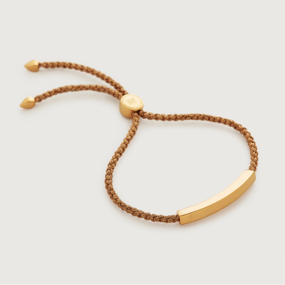 Monica Vinader Linear Large Friendship Bracelet 18ct Gold Vermeil